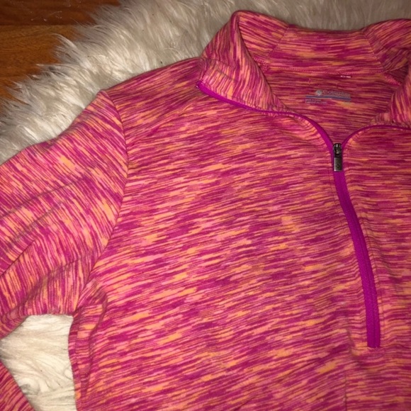 pink columbia 1/4 zip up jacket / columbia long sleeve - Picture 4 of 6